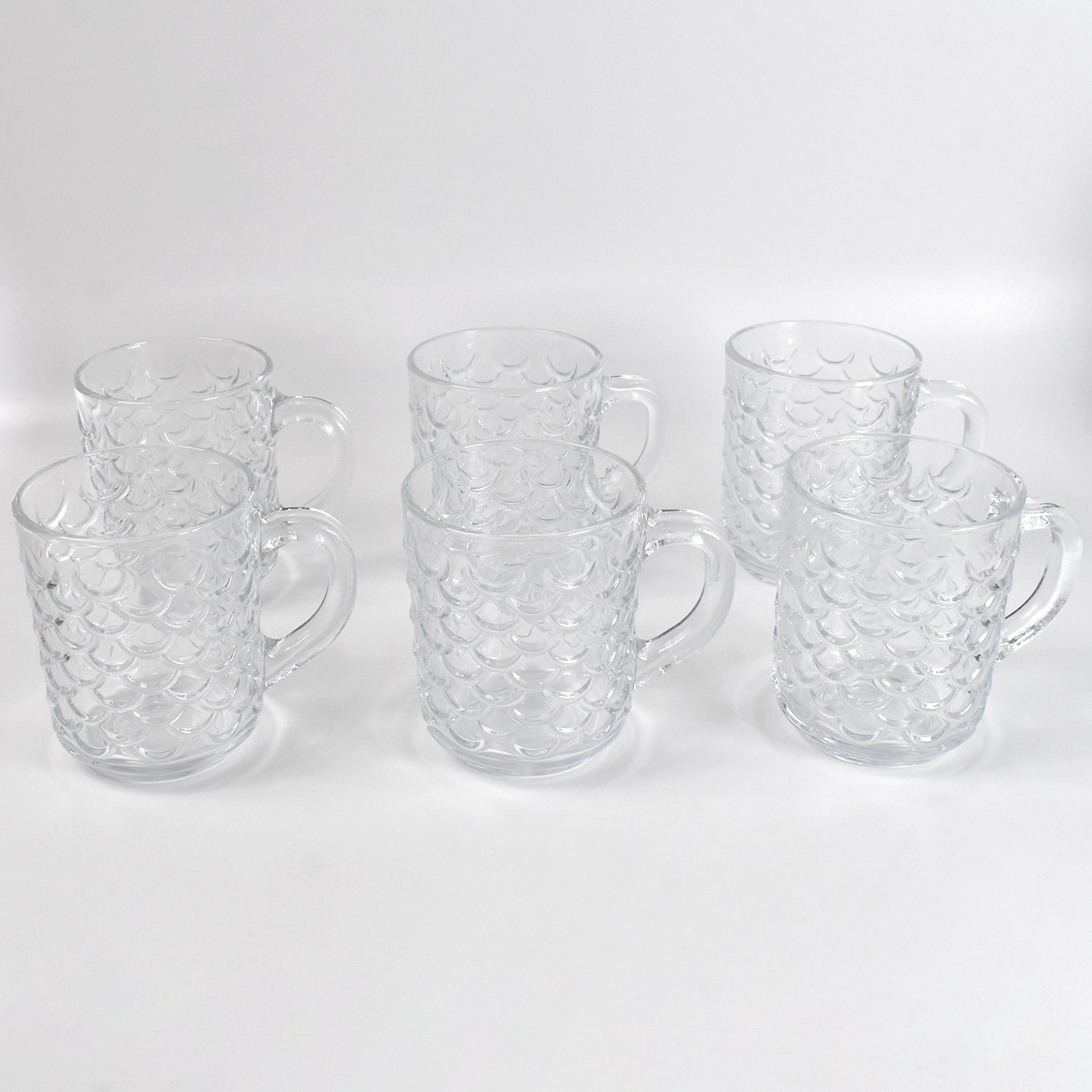 Glass Coffee & Tea Cup / Mug With Handle, Water glass (6 pcs Set / 225 ML) Glass Coffee & Tea Cup / Mug With Handle, Water glass (6 pcs Set / 225 ML)